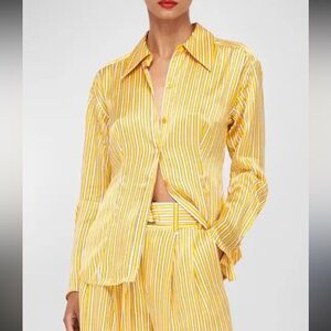 NWT Equipment Femme 100% Silk 00 Yellow Blouse